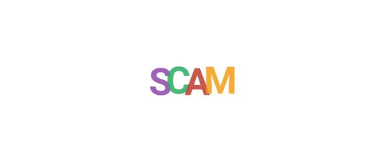 Scam word concept