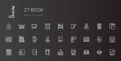 book icons set