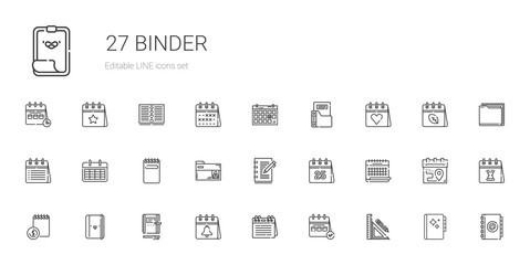 binder icons set