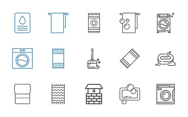 towel icons set