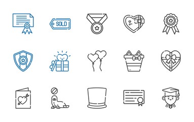ribbon icons set