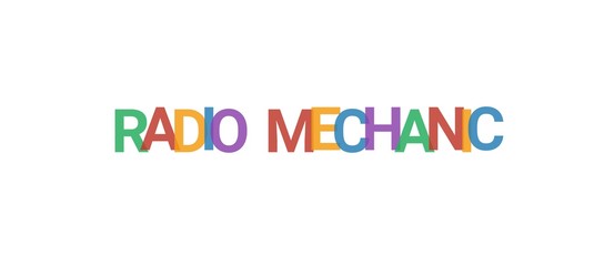 Radio Mechanic word concept