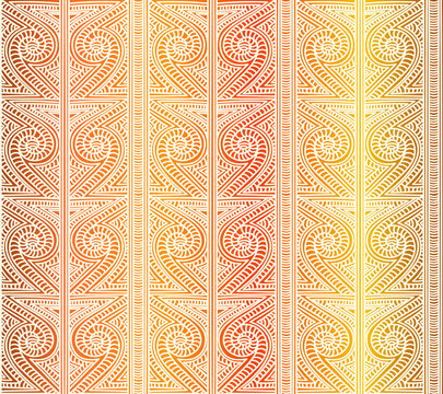 Maori tribal pattern vector seamless. African fabric texture. Traditional polynesian aboriginal art. Hawaii islands background for textile blanket, wallpaper, wrapping paper and backdrop template.