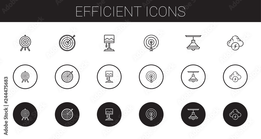 Poster efficient icons set