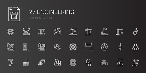engineering icons set