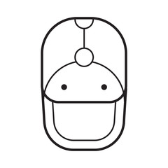 Golf hat icon. Summer casual hat illustration in line art.
