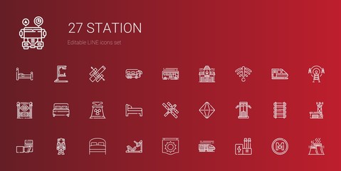 station icons set