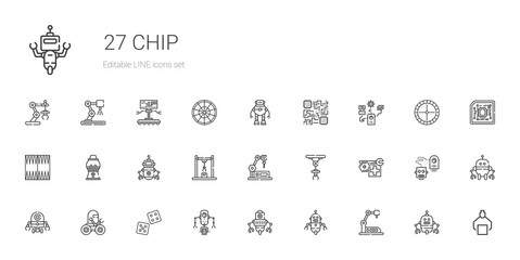 Obraz na płótnie Canvas chip icons set