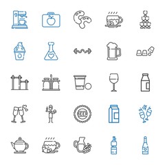 beverage icons set