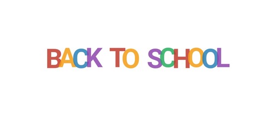 Back to school word concept
