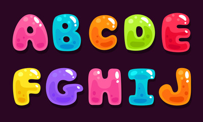 Jelly colorful bold kid font part 1