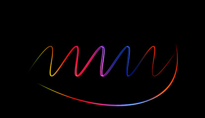 Colorful digital line . Speaking sound wave lines. Design element.
