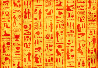 Grunge background with ancient egyptian hieroglyphs © frenta