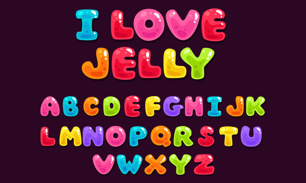 Jelly colorful bold kid font