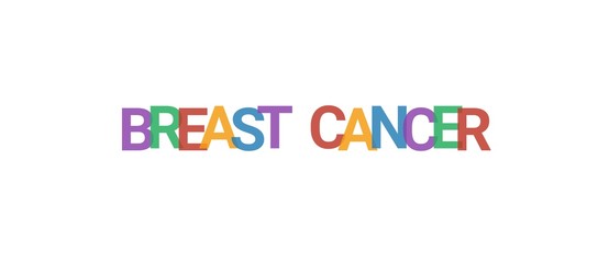 Breast cancer word concept