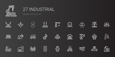 industrial icons set