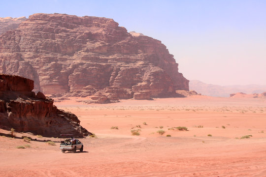 Jeep safari in Wadi Rum desert, Jordan