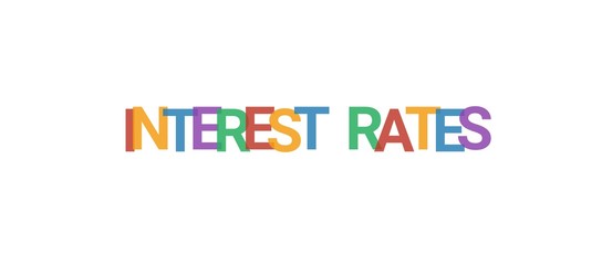 Obraz premium Interest rates word concept