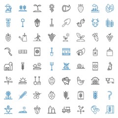 agriculture icons set