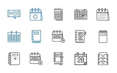 Fototapeta premium organizer icons set