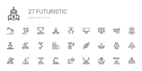 futuristic icons set
