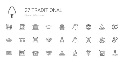 traditional icons set