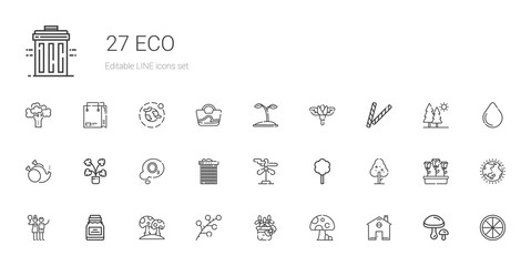 eco icons set
