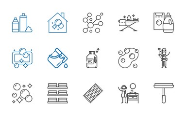 wash icons set