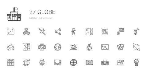 Fototapeta na wymiar globe icons set