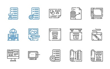 blueprint icons set