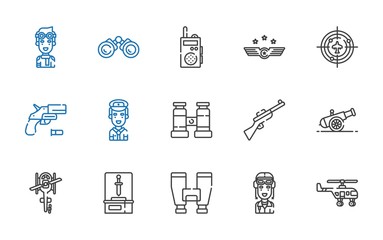 military icons set
