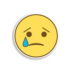 cry colored emoji sticker icon. Element of emoji for mobile concept and web apps illustration.