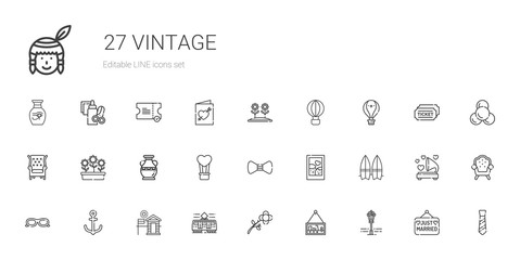 vintage icons set