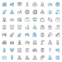 businessman icons set