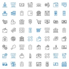 wallet icons set