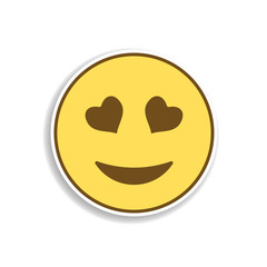 enamored colored emoji sticker icon. Element of emoji for mobile concept and web apps illustration.
