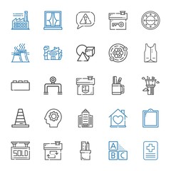 construction icons set