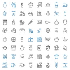 pot icons set