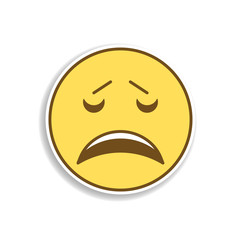 vexation colored emoji sticker icon. Element of emoji for mobile concept and web apps illustration.