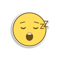 asleep colored emoji sticker icon. Element of emoji for mobile concept and web apps illustration.