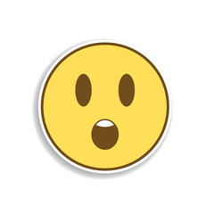 suffers colored emoji sticker icon. Element of emoji for mobile concept and web apps illustration.
