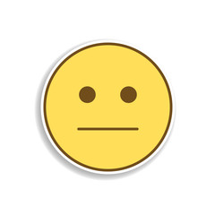neutral colored emoji sticker icon. Element of emoji for mobile concept and web apps illustration.