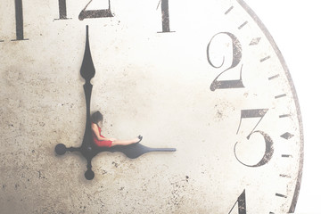 conceptual image of a business woman resting during the break