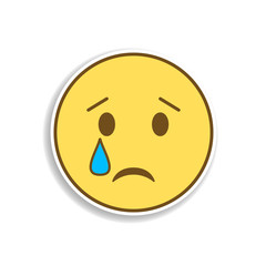 disappointed colored emoji sticker icon. Element of emoji for mobile concept and web apps illustration.