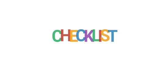 Obraz premium Checklist word concept