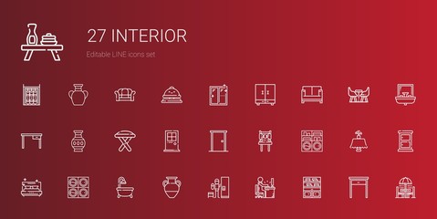 interior icons set