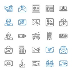 newsletter icons set