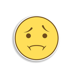 disappointment colored emoji sticker icon. Element of emoji for mobile concept and web apps illustration.
