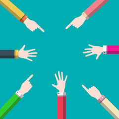 Hands Vector Design. Business Meeting Symbol.