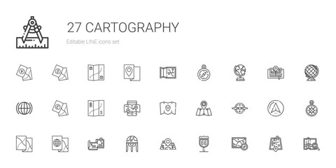 Obraz premium cartography icons set